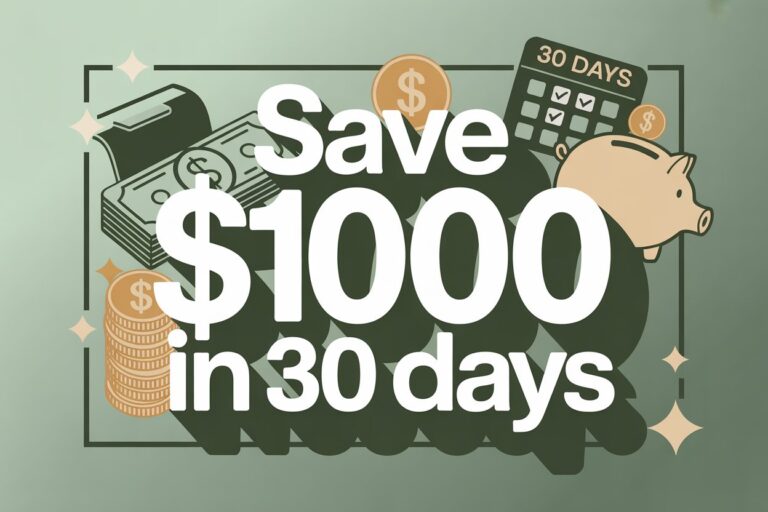 How to Save $1,000 in One Month (Even If Money Is Tight)