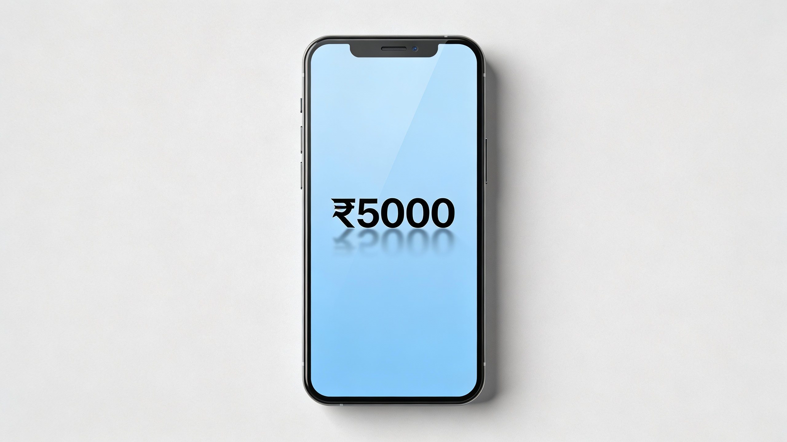 smartphone screen showing budget app surplus figure