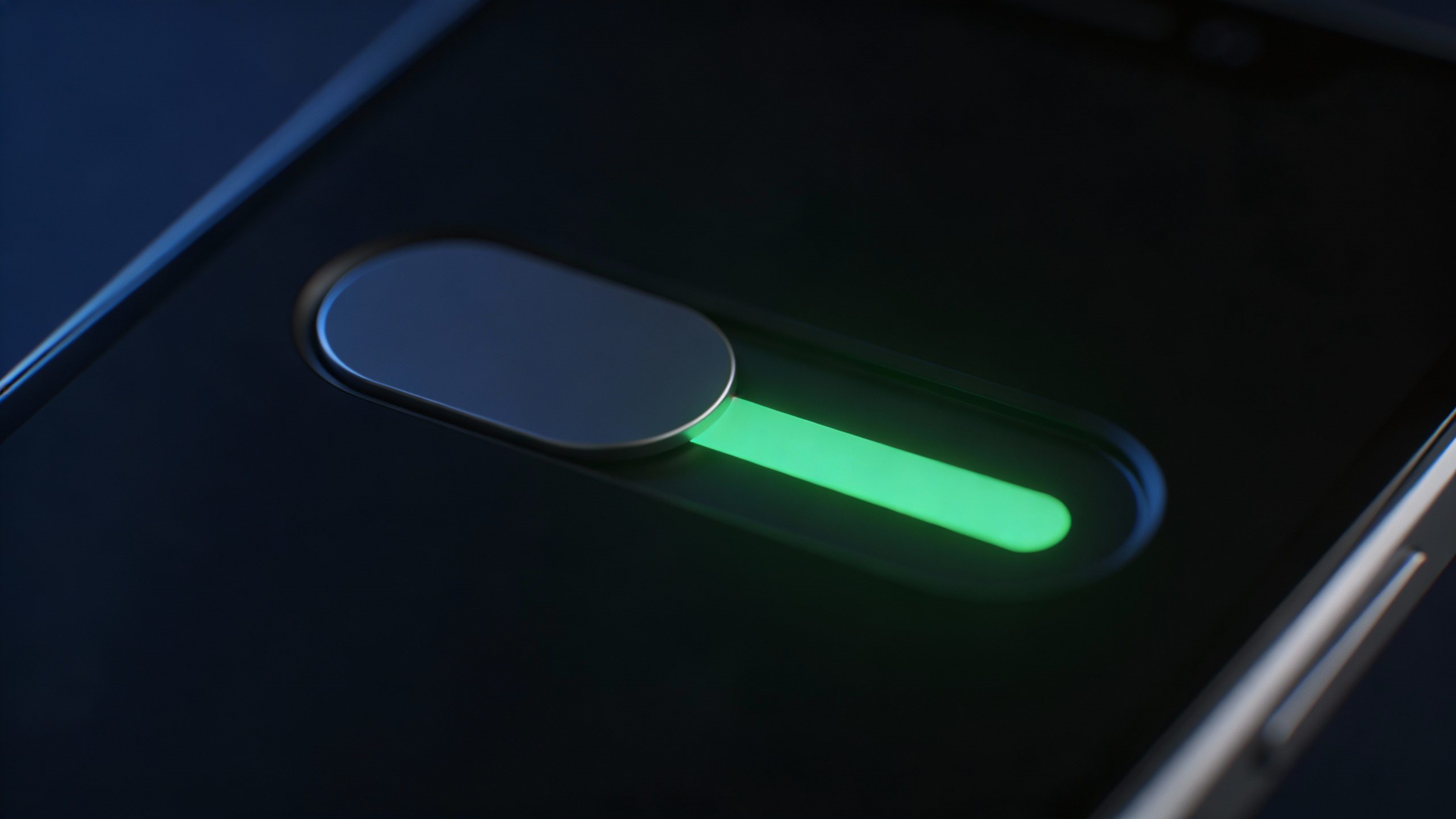 smartphone screen showing autopay toggle enabled, dark background