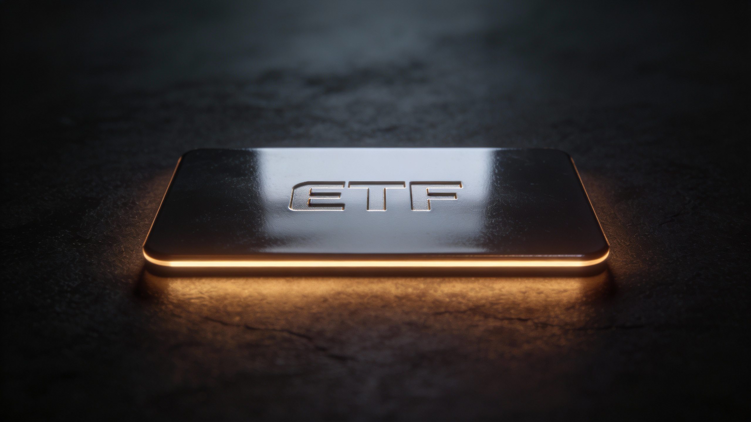 single index fund ETF card on dark background