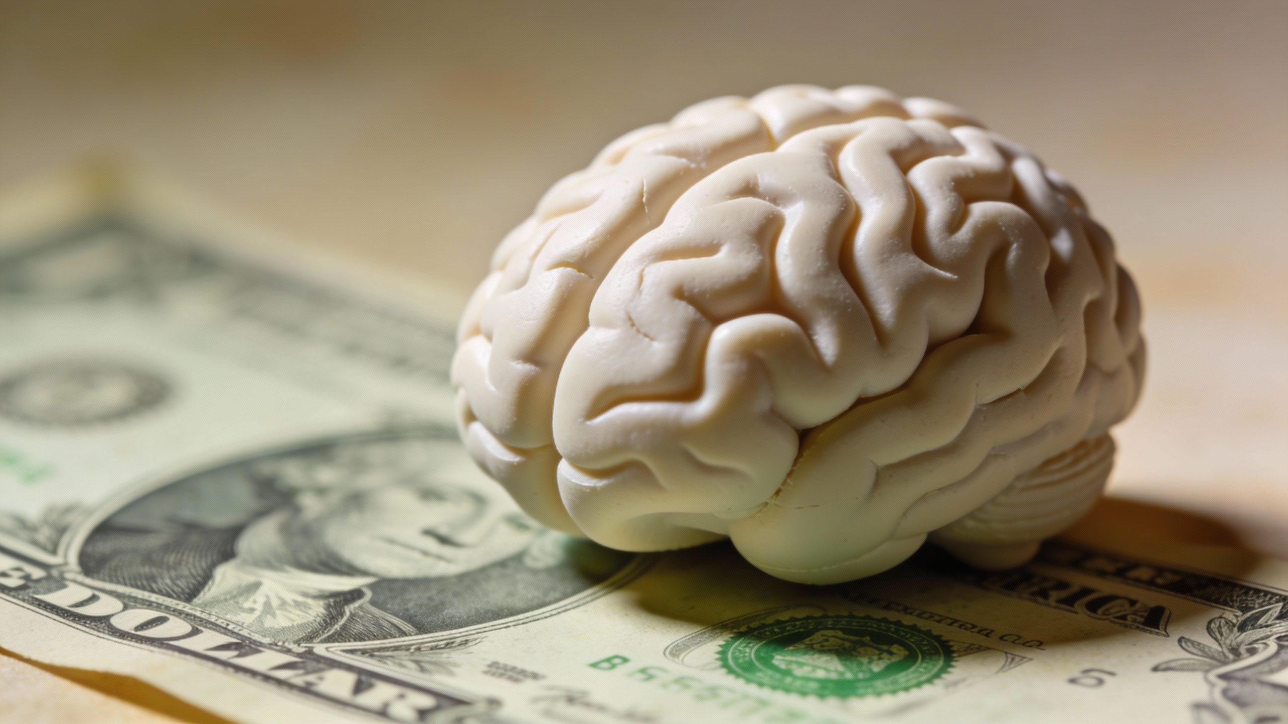 **Closeup of a brain-shaped stress ball on a dollar bill**  Each prompt is focused, detailed, and aligns with the article’s theme of financial mindset rewiring.