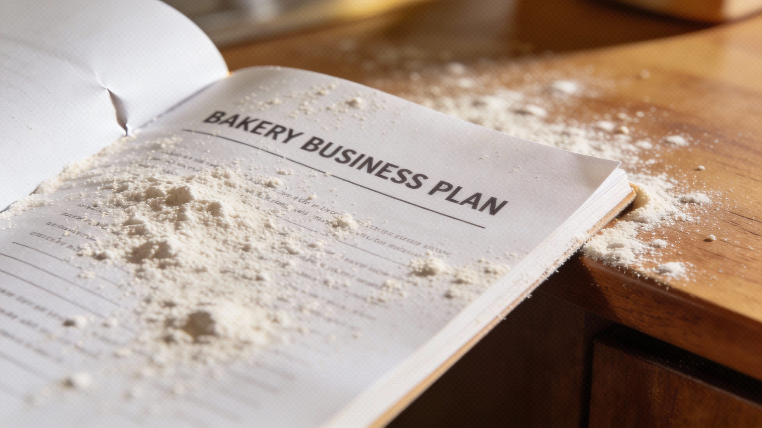 **Closeup of a small bakery business plan document with flour dust**  Each prompt focuses on a single, specific subject tied to the article’s themes (goal-setting, travel, early retirement, passion projects) while keeping the composition clean and professional.