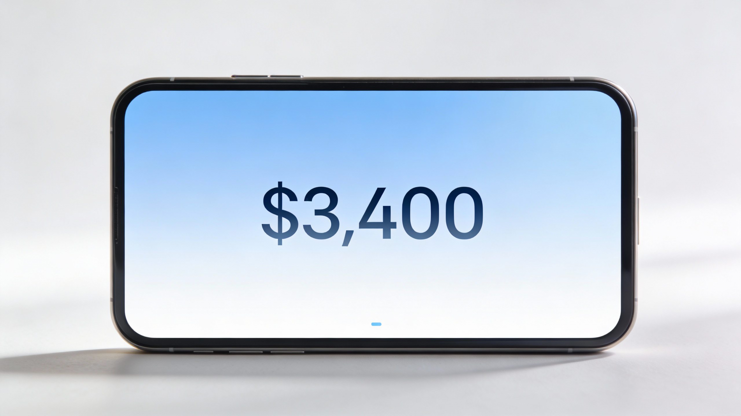 **Single smartphone screen showing a banking app balance**