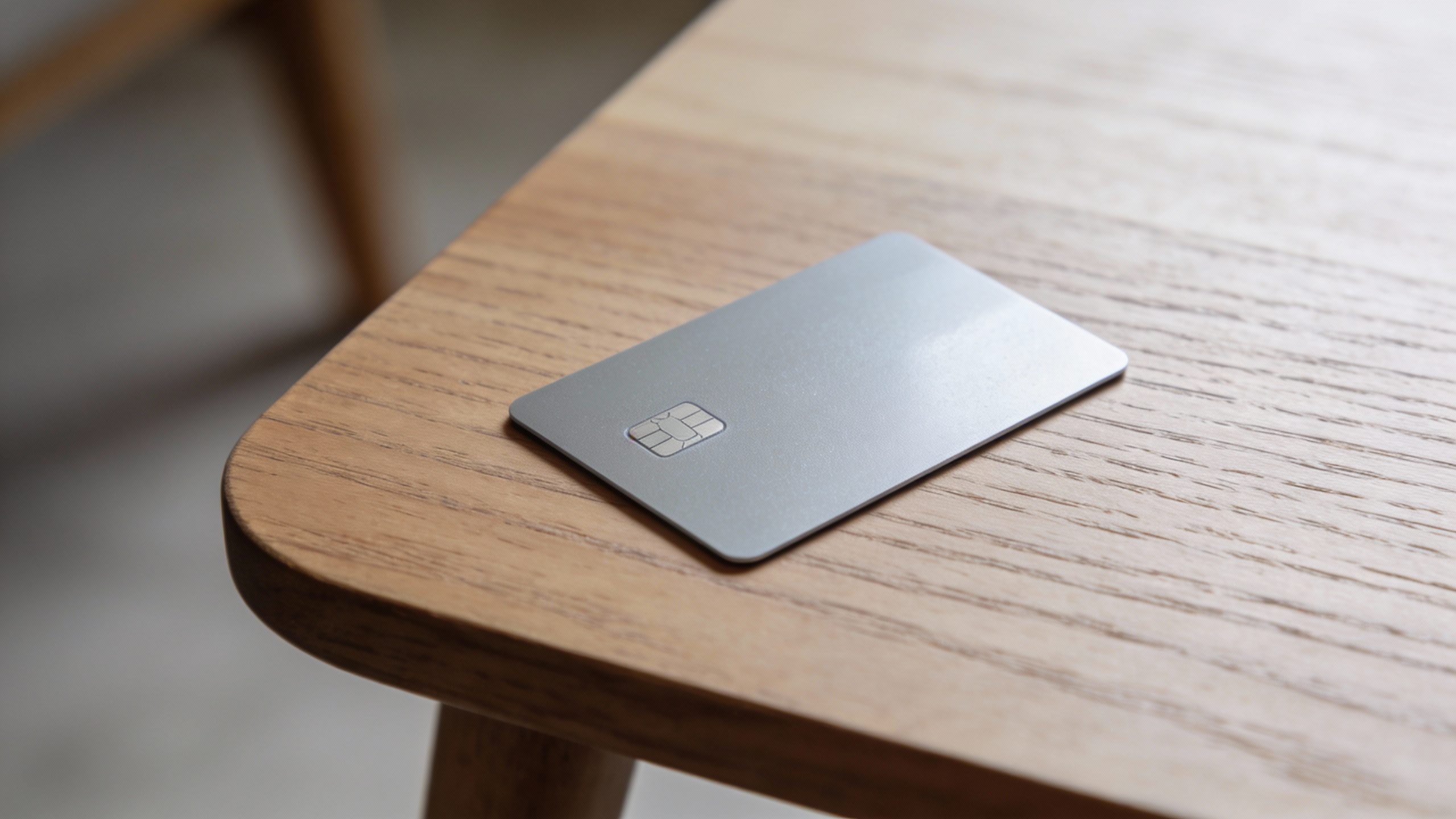 **Single unused gym membership card on table**