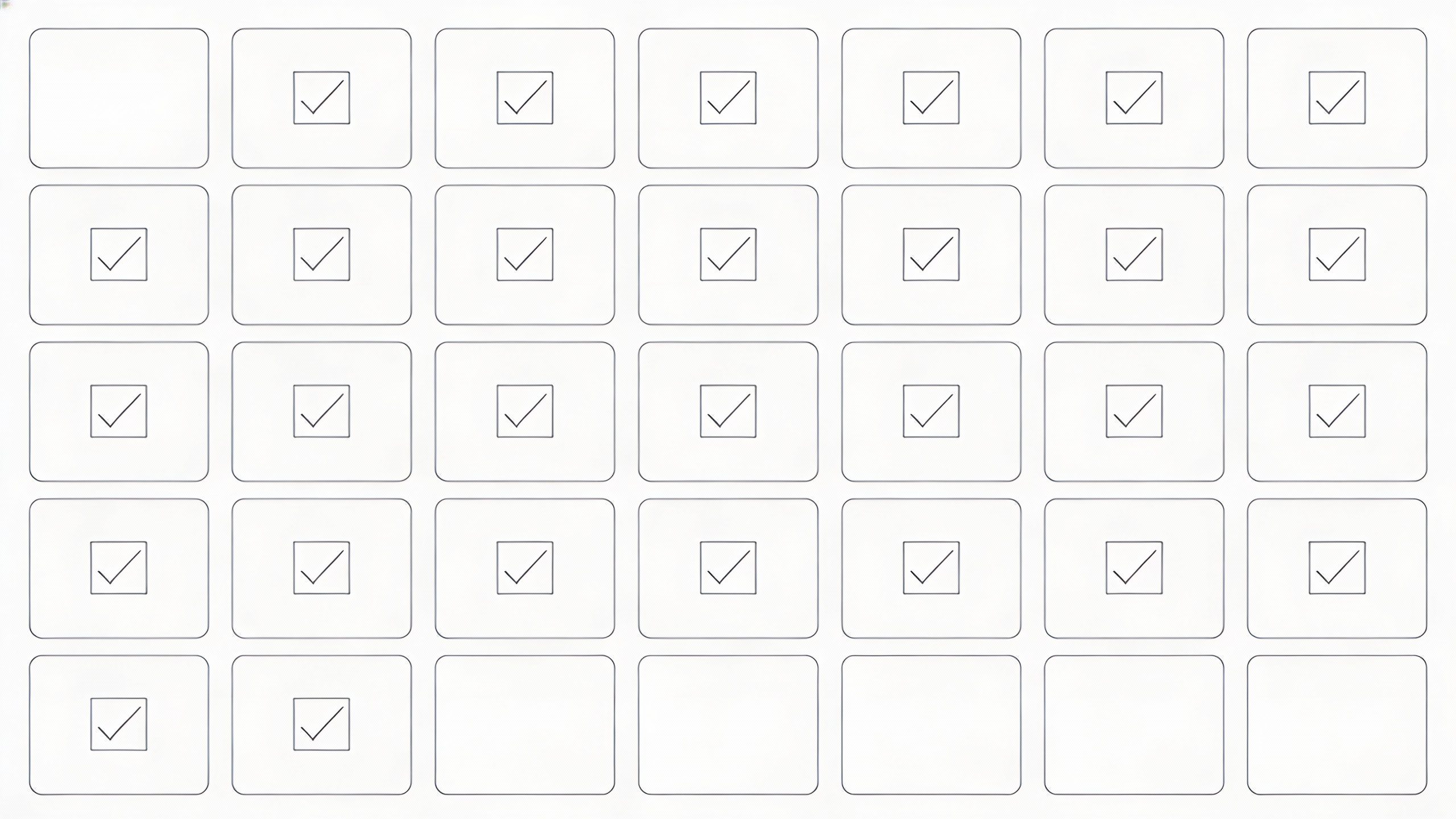 minimalist monthly budget planner notebook with checked boxes