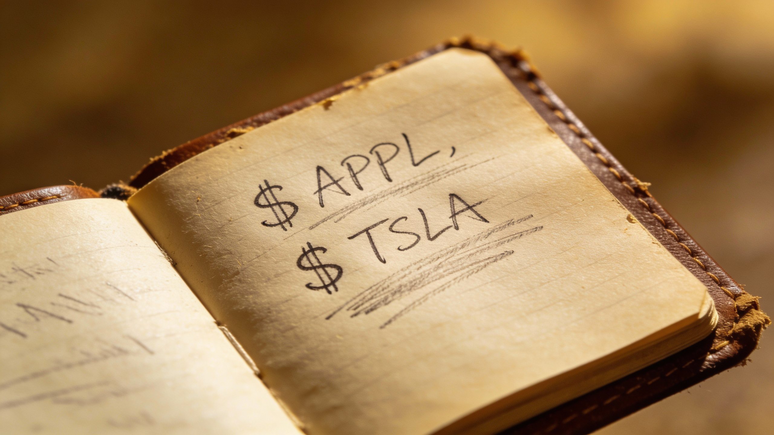 **Closeup of a notebook with handwritten stock symbols and dollar signs**  Each prompt is concise, single-subject, and tailored to the article’s theme of beginner investing apps. Let me know if you'd like any refinements!