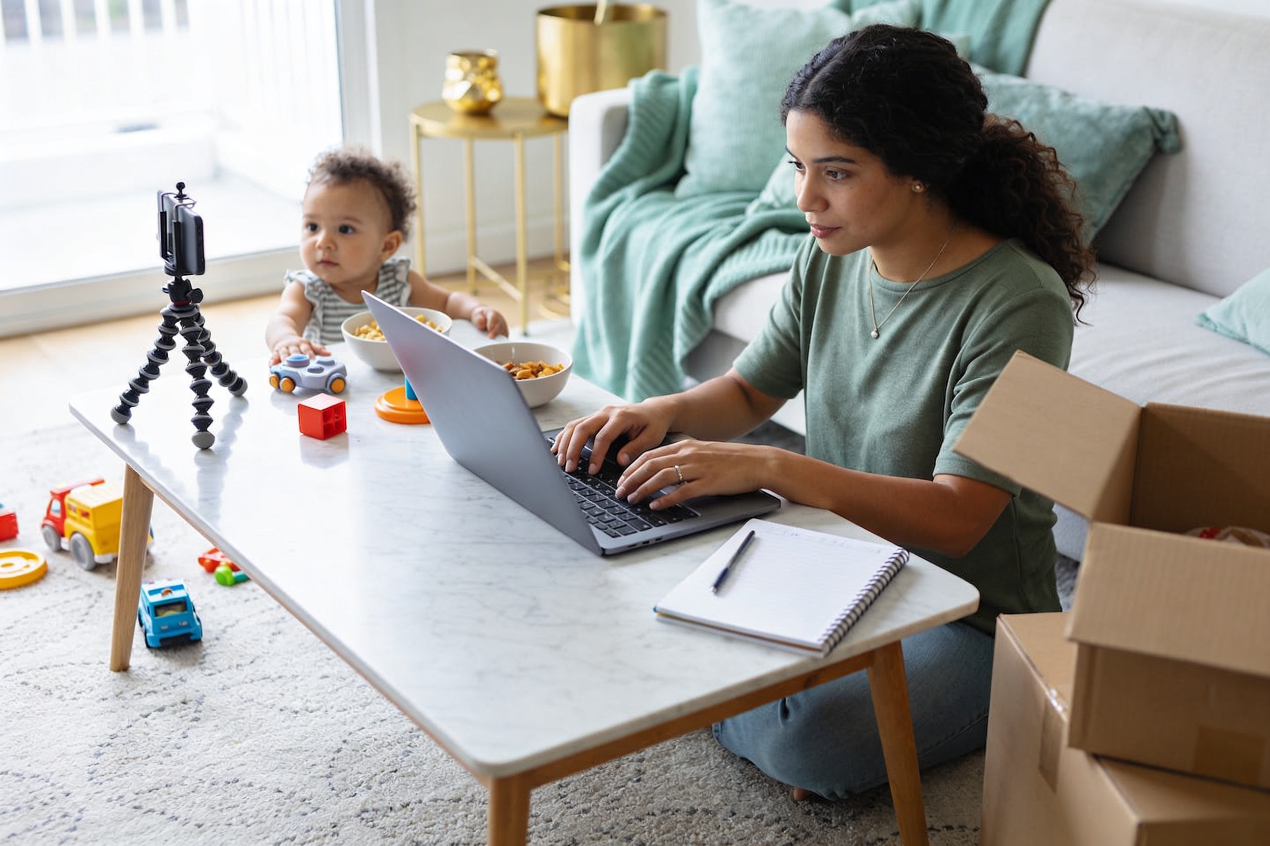 Viral Side Hustles for Moms at Home That Actually Pay