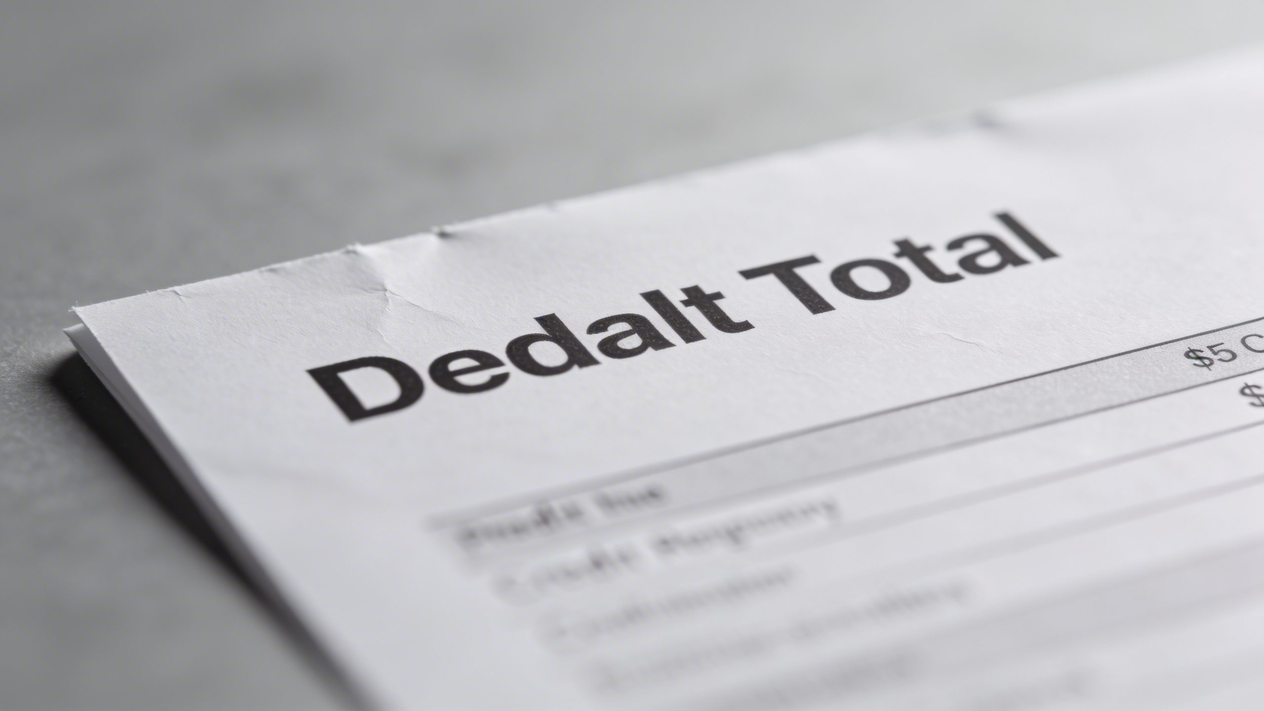 Closeup of a single credit card statement with bold debt totals