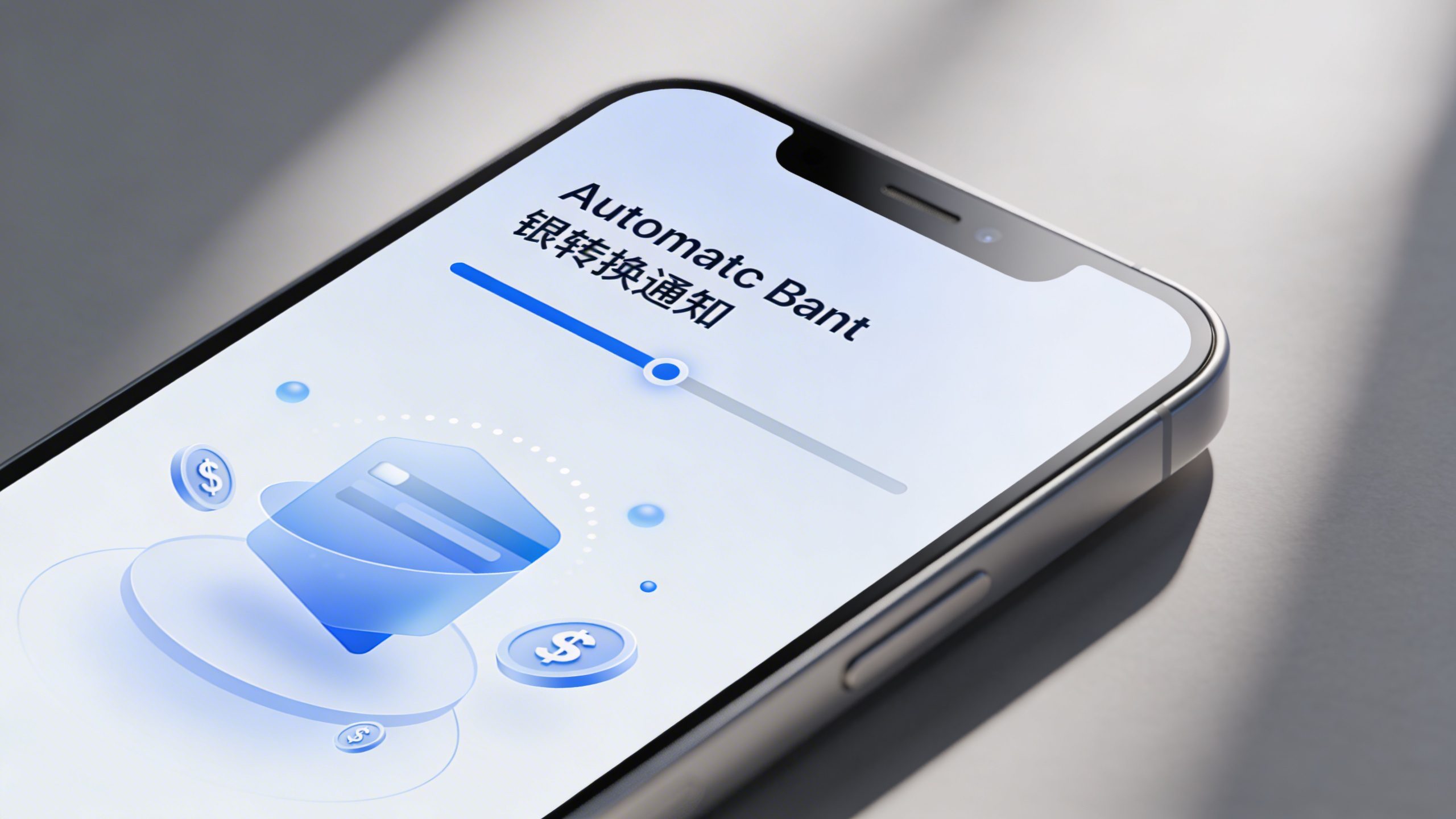 Closeup of a single automated bank transfer notification on a smartphone