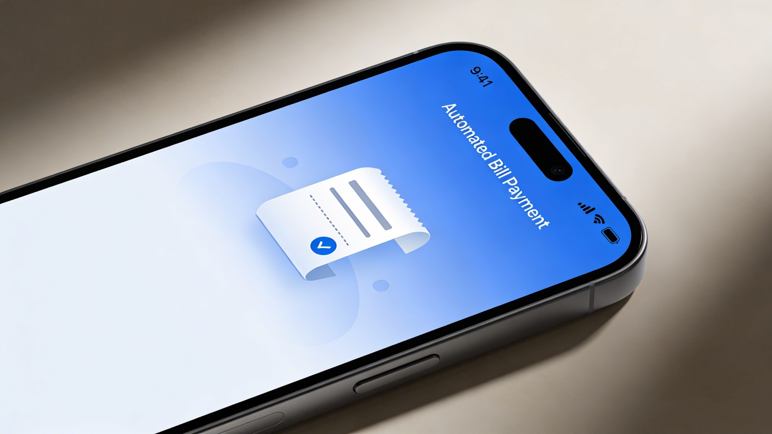 Closeup of a single automated bill payment notification on a smartphone screen