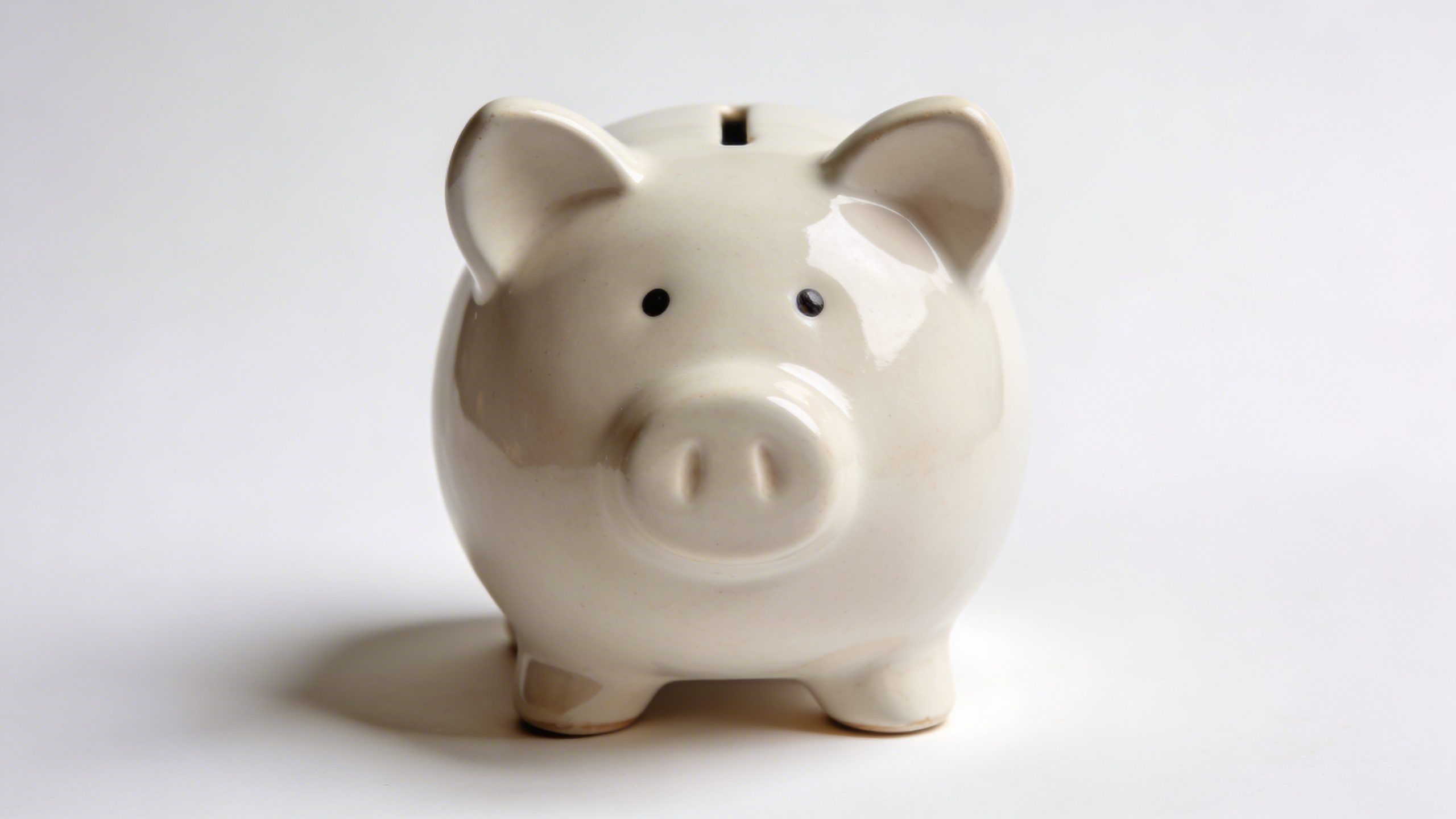 closeup of a single piggy bank labeled “Emergency Fund”