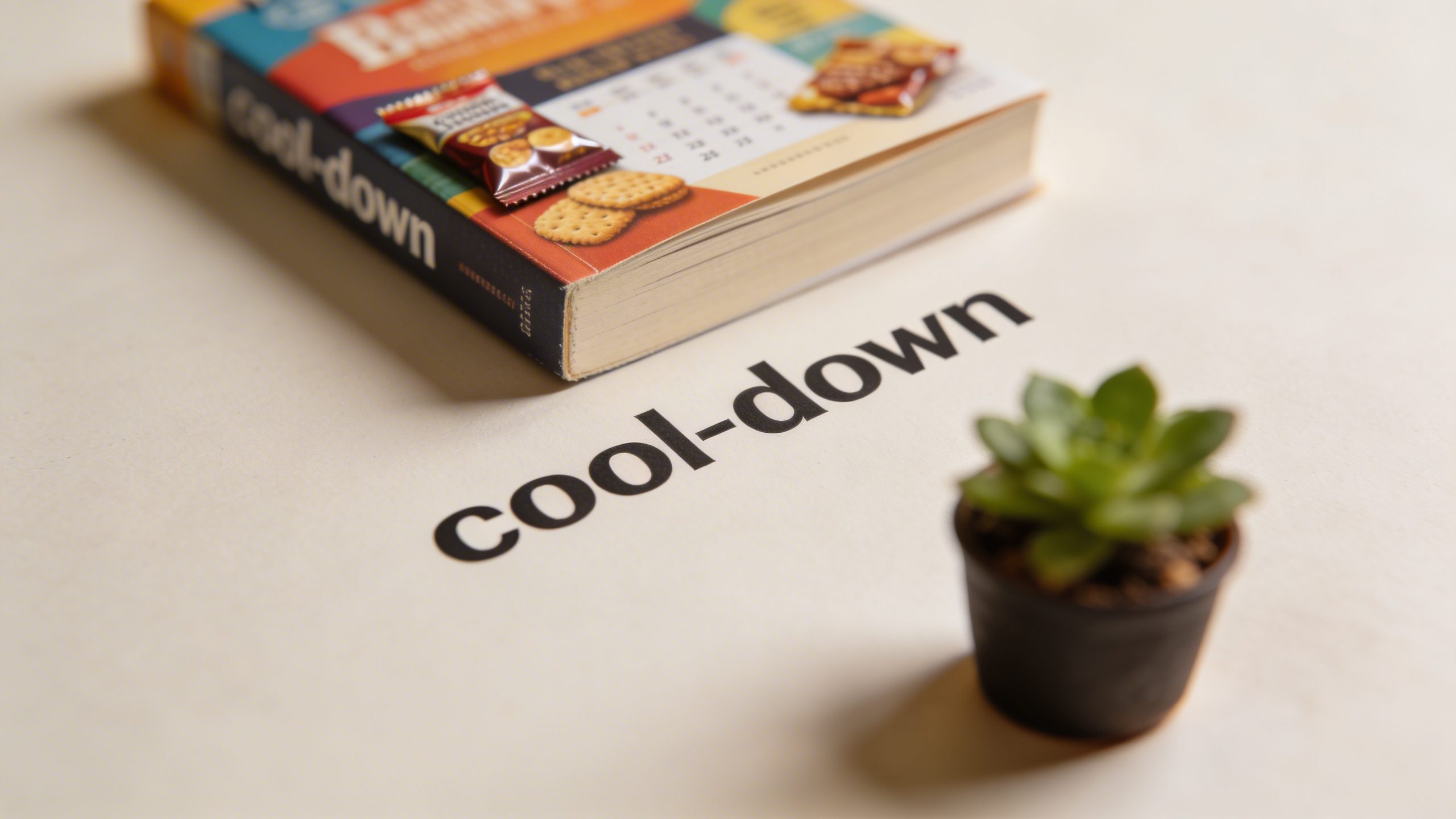 Focused shot of one “cool-down” purchase not taken on a calendar reminder