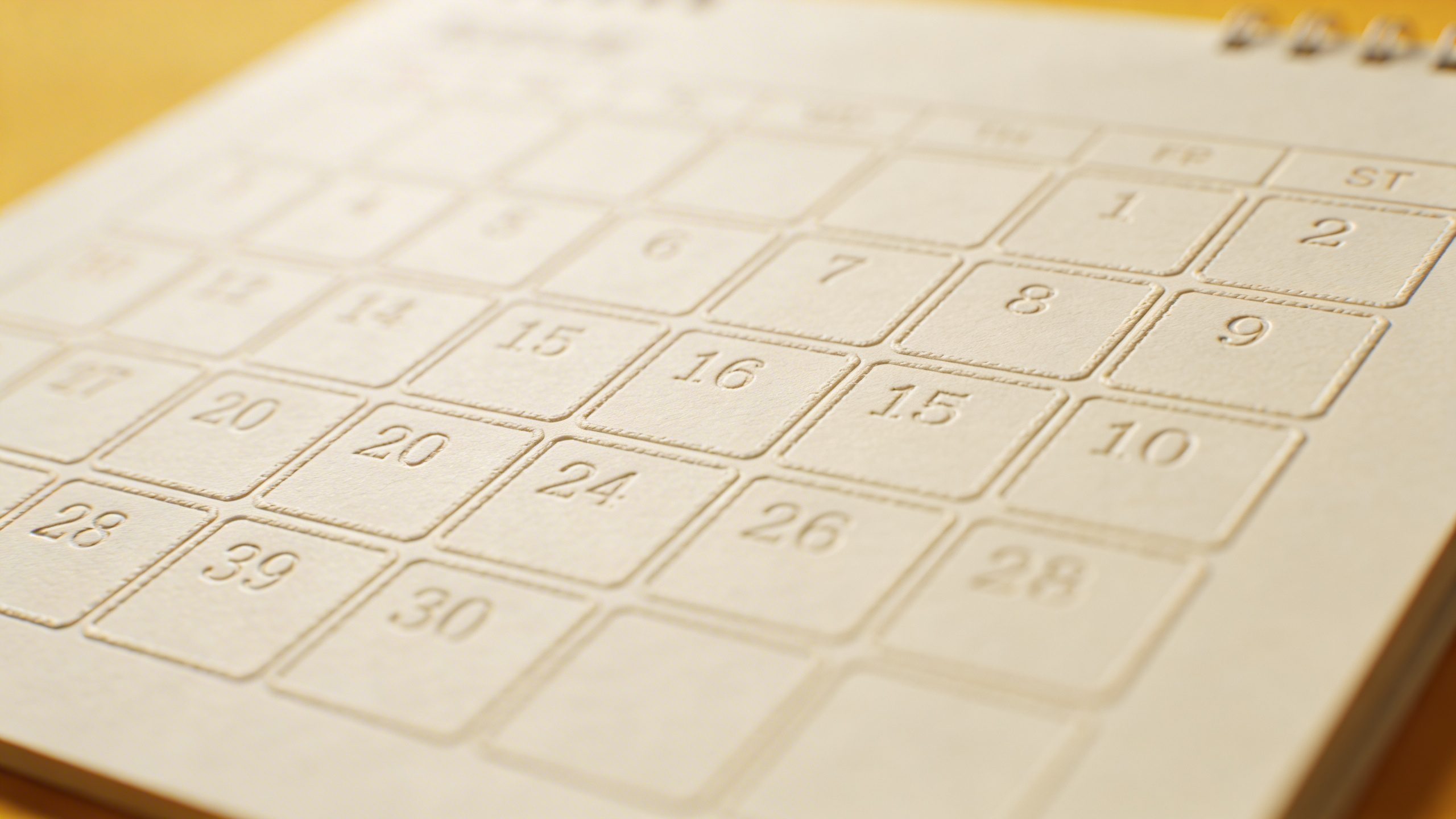 closeup of a single calendar page marking a 30-day challenge