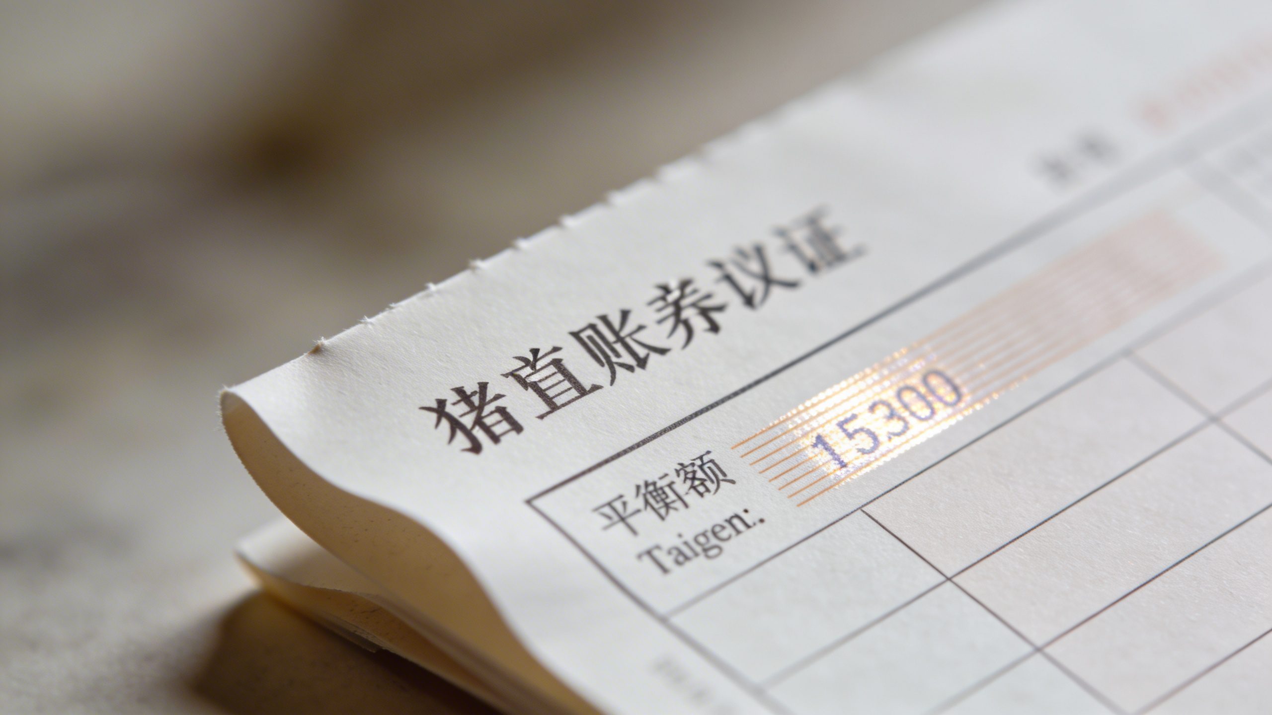 closeup of a separate savings account passbook with a highlighted balance