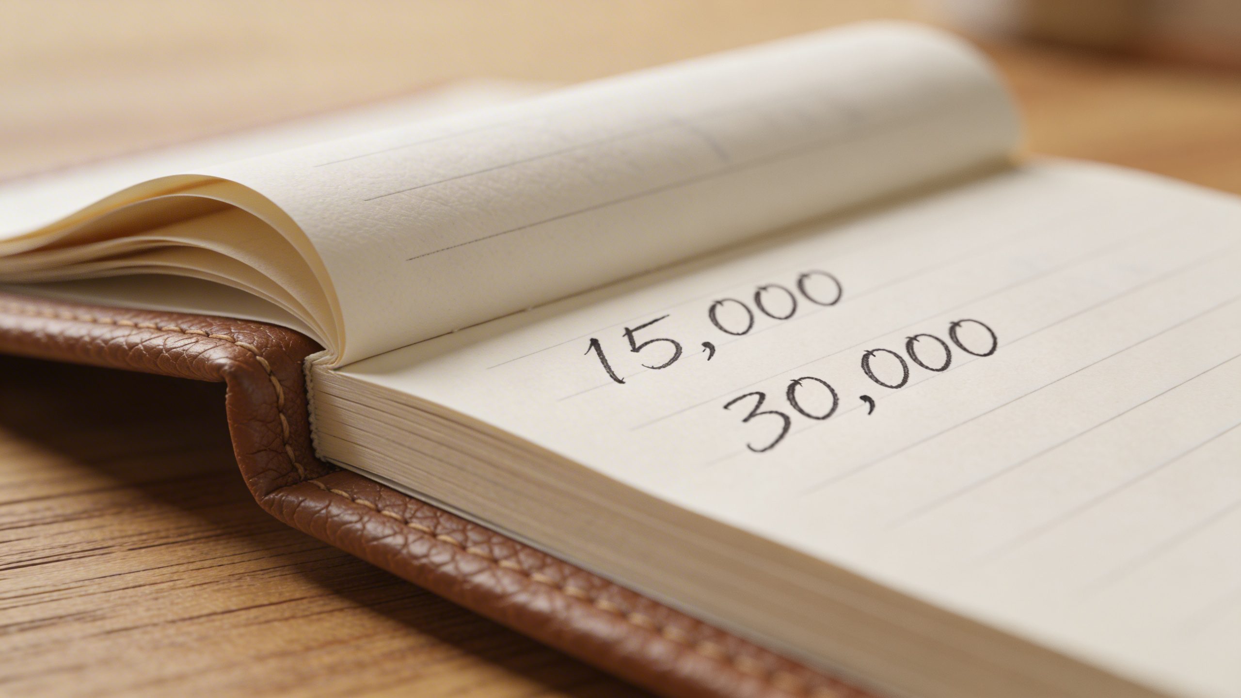 closeup of a notebook with a clearly written debt payoff target